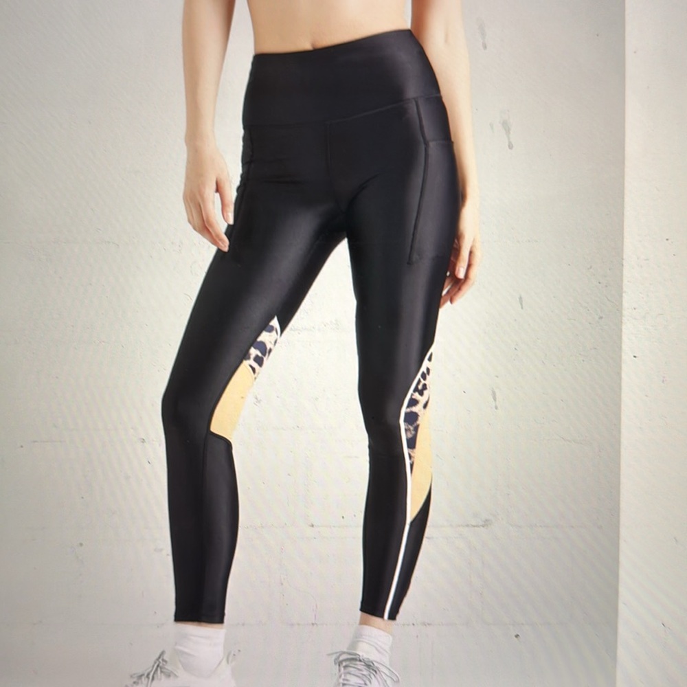 NWT P.E Nation Silverstone Legging Black/Leopard
